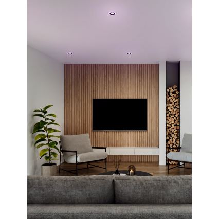 Eglo - SET 3x LED RGBW Prigušiva ugradbena svjetiljka za kupaonicu 3xLED/3,8W/230V 2700-6500K IP44 + daljinski upravljač