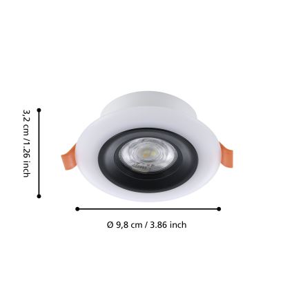 Eglo - SET 3x LED RGBW Prigušiva ugradbena svjetiljka za kupaonicu 3xLED/3,8W/230V 2700-6500K IP44 + daljinski upravljač