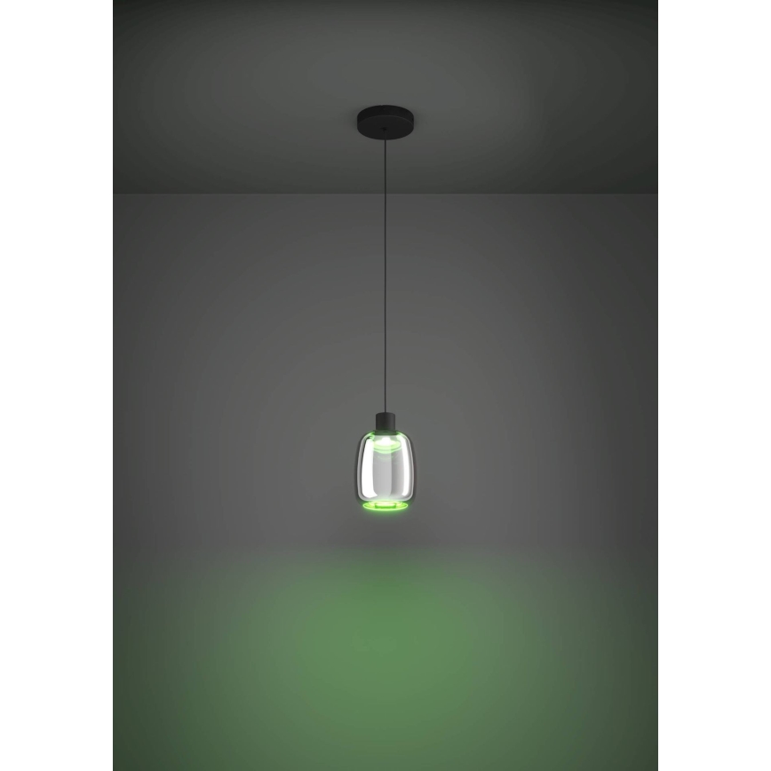 Eglo - LED RGBW Prigušivi luster na sajli LED/3,7W/230V 2700-6500K crna ZigBee