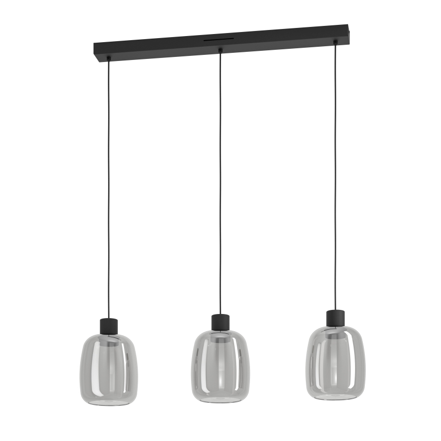 Eglo - LED RGBW prigušivi luster na užetu 3xLED/3,7W/230V 2700-6500K siva