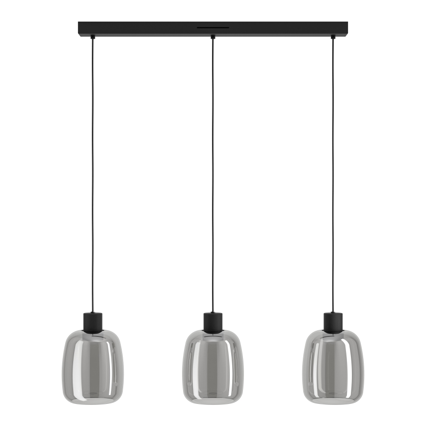 Eglo - LED RGBW Prigušivi luster na sajli 3xLED/3,7W/230V 2700-6500K siva