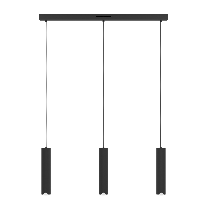 Eglo - LED RGBW Prigušivi luster na sajli 3xLED/3,7W/230V 2700-6500K crna