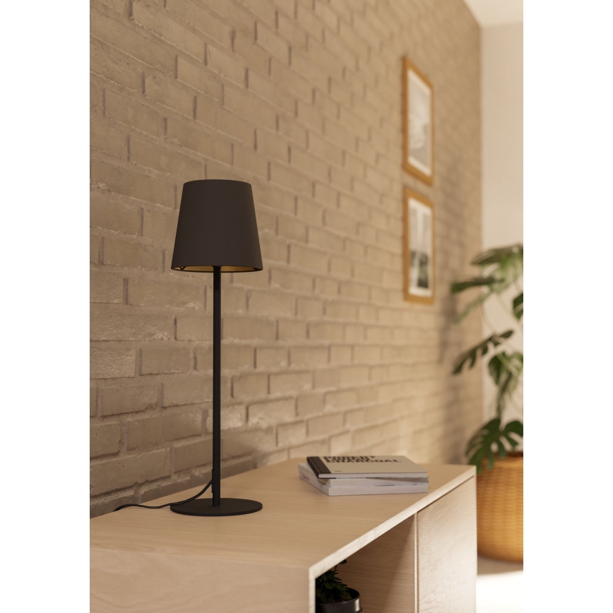 Eglo - Stolna lampa 1xE14/40W/230V crna/smeđa