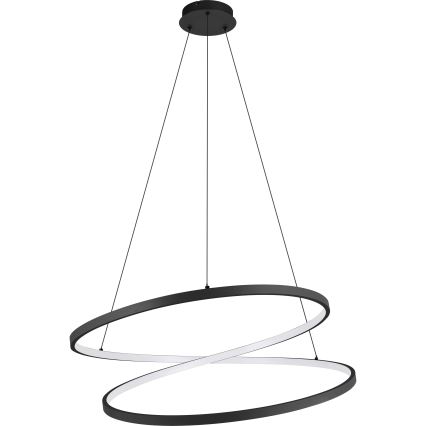 Eglo - LED Luster na sajli LED/42W/230V 3000K crna