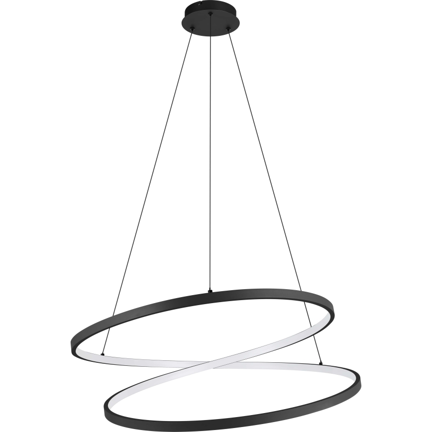 Eglo - LED Luster na sajli LED/42W/230V 3000K crna