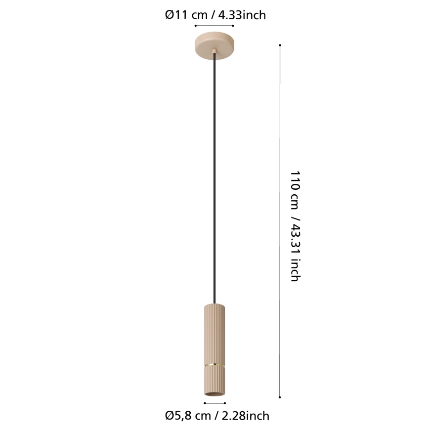 Eglo - LED Luster na sajli 1xGU10/5W/230V 3000K bež