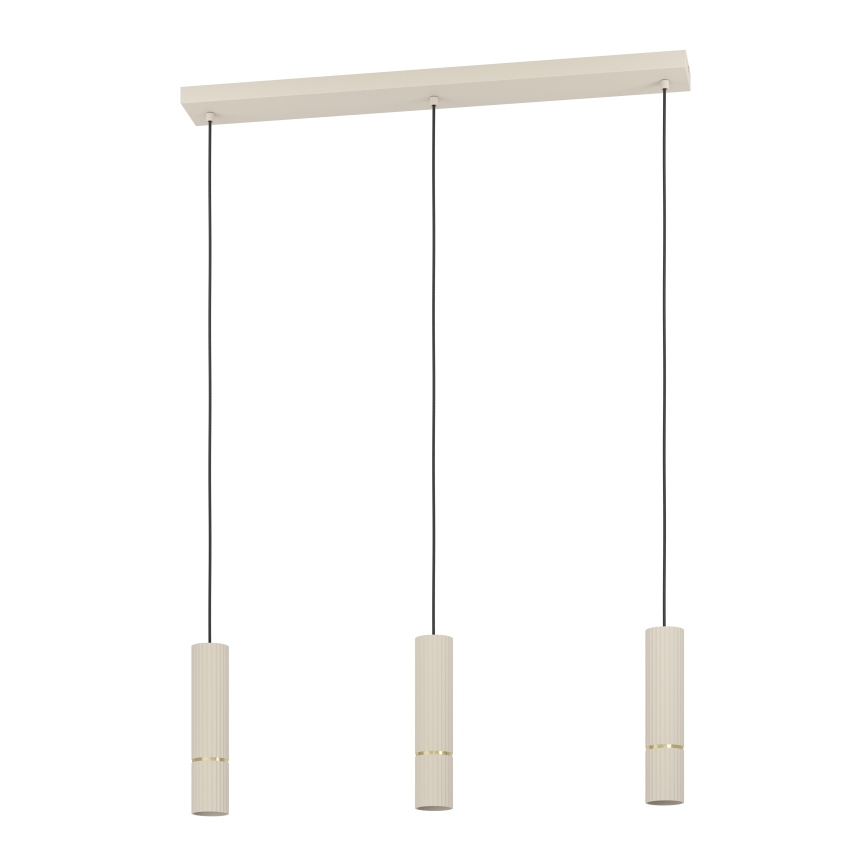 Eglo - LED Luster na sajli 3xGU10/5W/230V 3000K bež