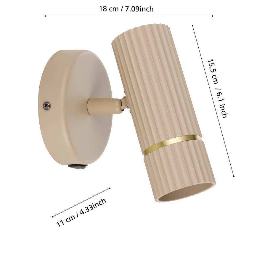 Eglo - LED Zidna svjetiljka 1xGU10/5W/230V 3000K bež