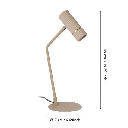 Eglo - LED Stolna lampa 1xGU10/5W/230V 3000K bež