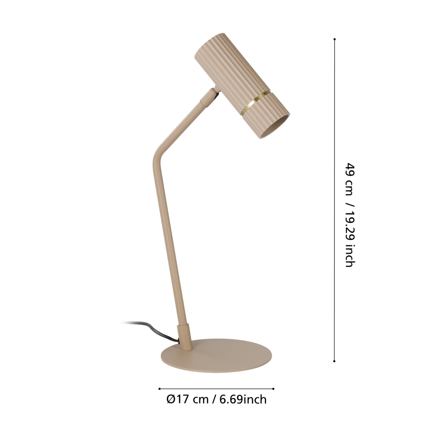 Eglo - LED Stolna lampa 1xGU10/5W/230V 3000K bež
