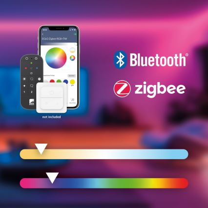 Eglo - LED RGBW Prigušiva stropna svjetiljka LED/22W/230V 2700-6500K crna