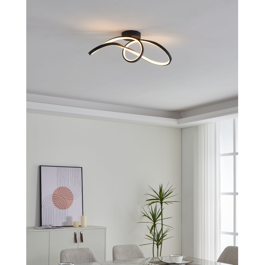 Eglo - LED RGBW Prigušiva stropna svjetiljka LED/22W/230V 2700-6500K crna
