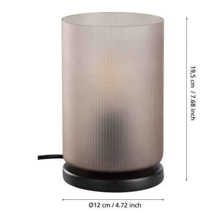 Eglo - Stolna lampa 1xE27/40W/230V siva