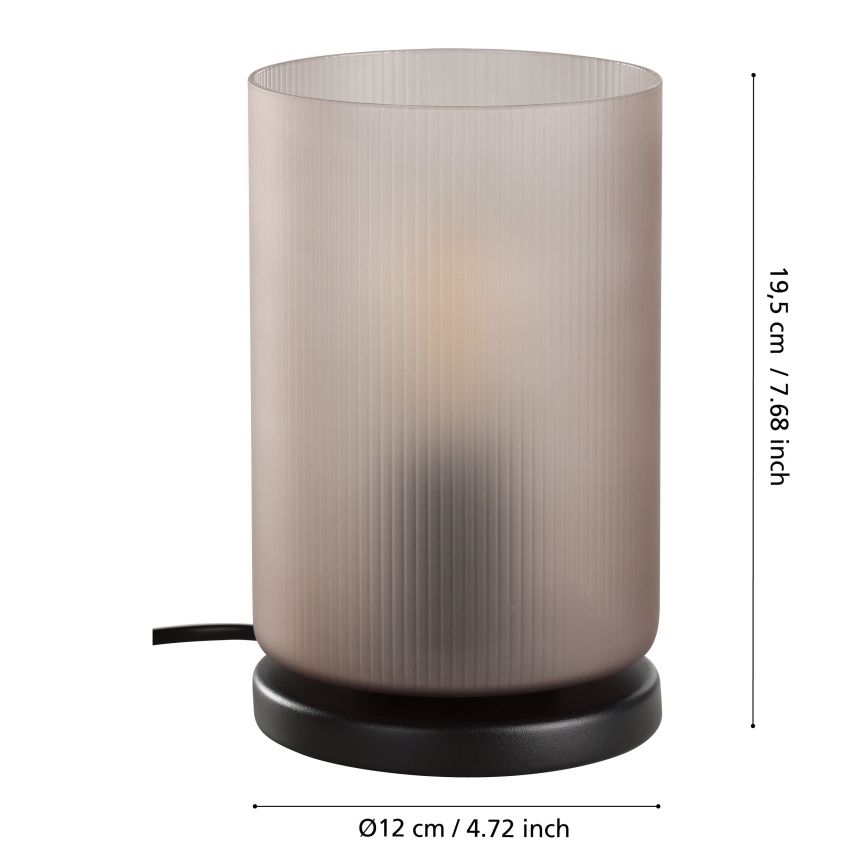 Eglo - Stolna lampa 1xE27/40W/230V siva