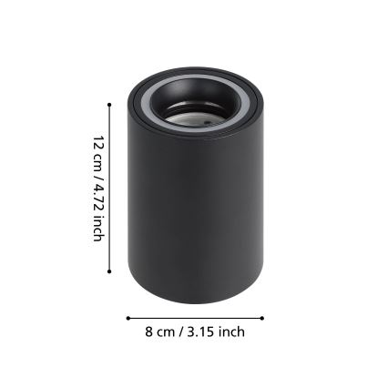 Eglo - LED RGBW Dimmabilna ugradbena točkasta svjetiljka LED/4,9W/230V 2700-6500K crna