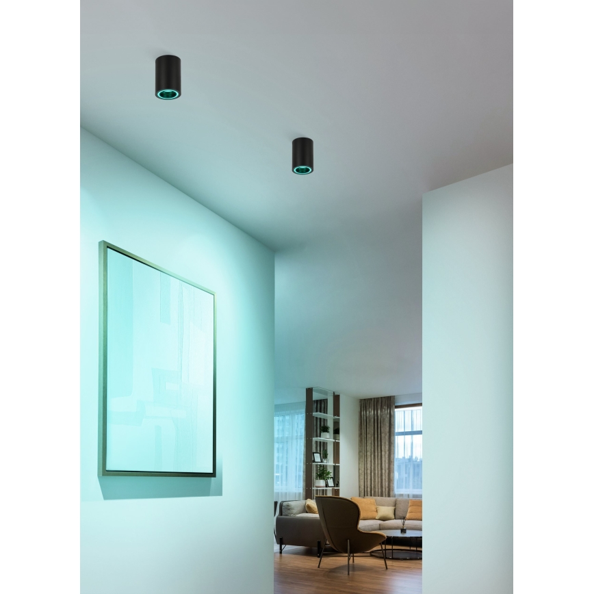 Eglo - LED RGBW Prigušiva reflektorska svjetiljka LED/4,9W/230V 2700-6500K crna