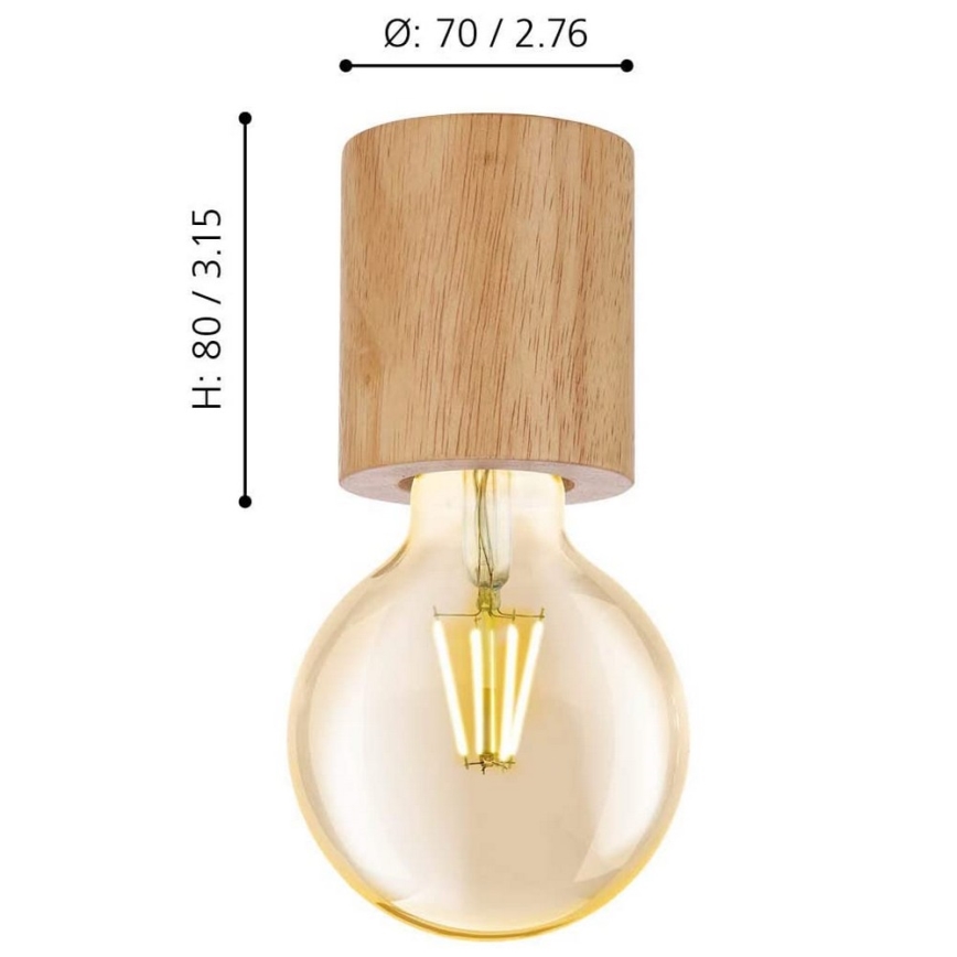 Eglo -Stropna svjetiljka 1xE27/28W/230V - FSC certificirano