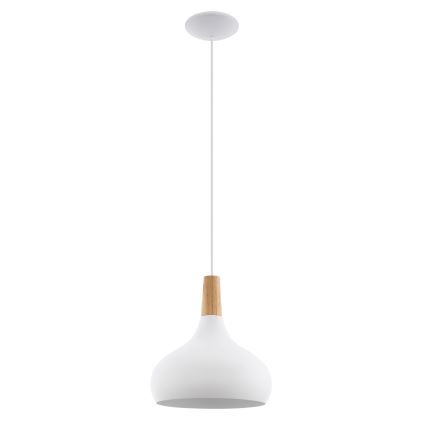 Eglo - Luster na sajli 1xE27/60W/230V pr. 28 cm bijela - FSC certificirano