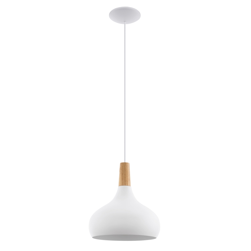 Eglo - Luster na sajli 1xE27/60W/230V pr. 28 cm bijela - FSC certificirano