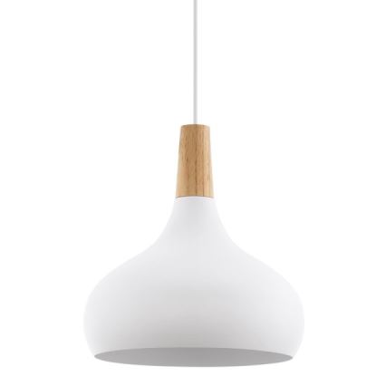 Eglo - Luster na sajli 1xE27/60W/230V pr. 28 cm bijela - FSC certificirano