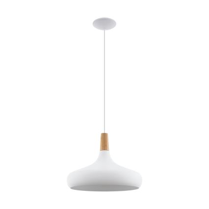 Eglo - Luster na sajli 1xE27/40W/230V pr. 40 cm bijela - FSC certificirano