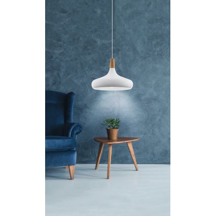 Eglo - Luster na sajli 1xE27/40W/230V pr. 40 cm bijela - FSC certificirano