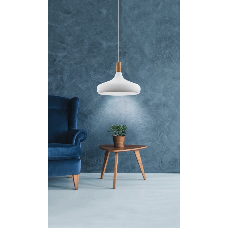 Eglo - Luster na sajli 1xE27/40W/230V pr. 40 cm bijela - FSC certificirano