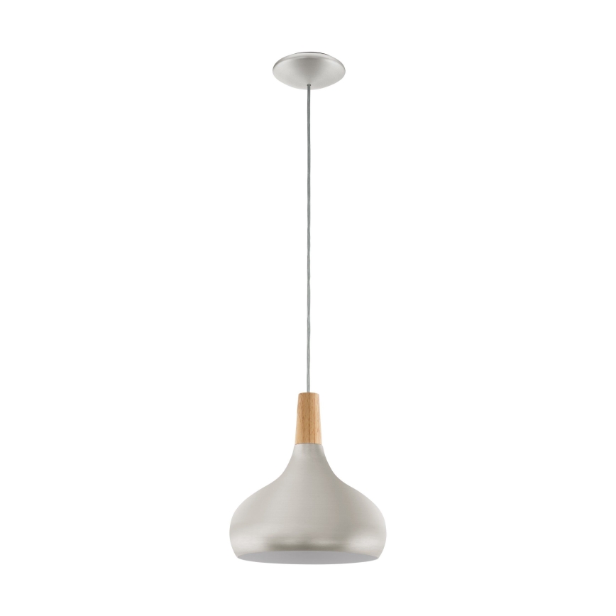 Eglo - Luster na sajli 1xE27/60W/230V pr. 28 cm srebrna - FSC certificirano