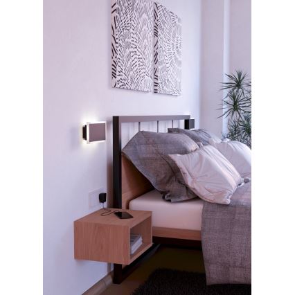 Eglo - LED Zidna svjetiljka LED/12W/230V 3000K 12x23 cm crna