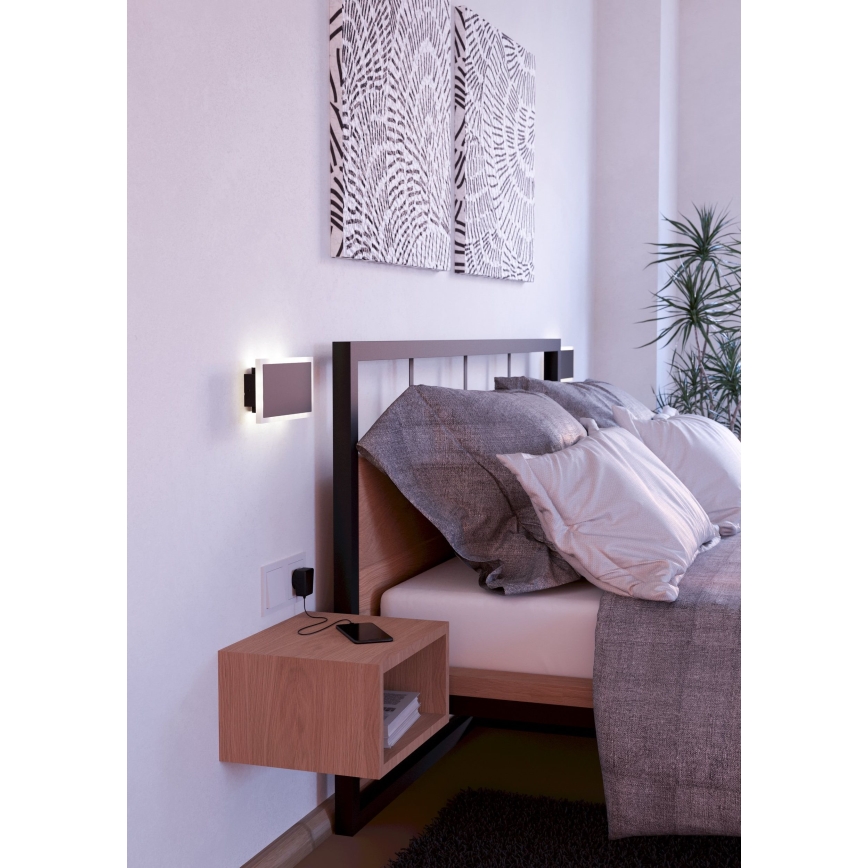 Eglo - LED Zidna svjetiljka LED/12W/230V 3000K 12x23 cm crna