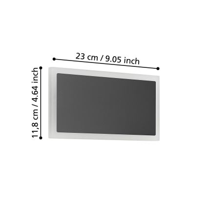 Eglo - LED Zidna svjetiljka LED/12W/230V 3000K 12x23 cm crna