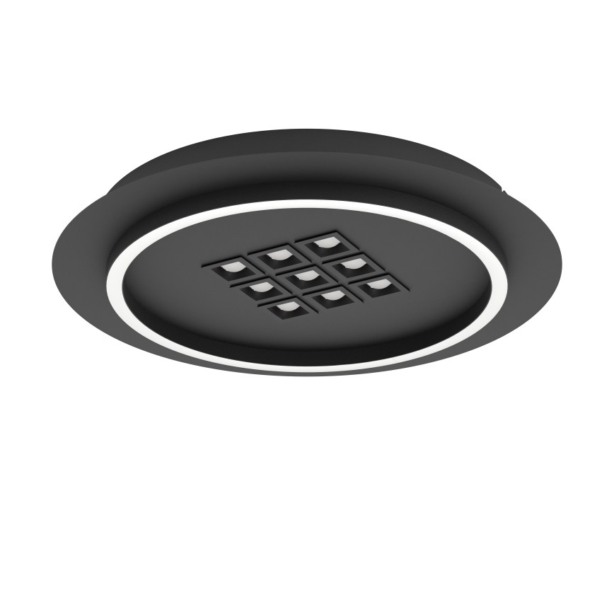 Eglo - LED Prigušiva stropna svjetiljka LED/21,4W/230V 2700-6500K crna + daljinski upravljač