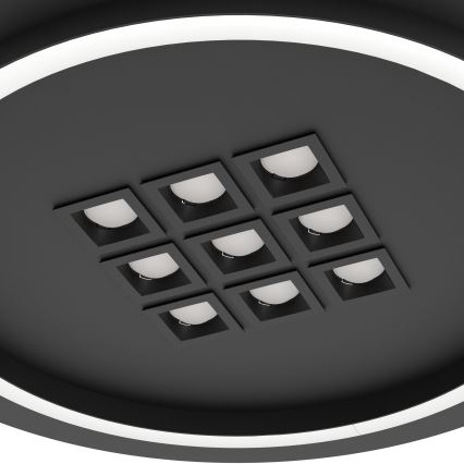 Eglo - LED Prigušiva stropna svjetiljka LED/21,4W/230V 2700-6500K crna + daljinski upravljač