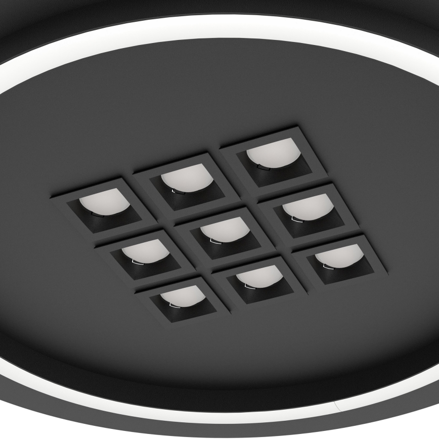 Eglo - LED Prigušiva stropna svjetiljka LED/21,4W/230V 2700-6500K crna + daljinski upravljač