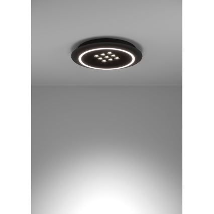 Eglo - LED stropna svjetiljka s prigušivanjem LED/21,4W/230V 2700-6500K crna + daljinski upravljač