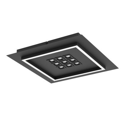 Eglo - LED Prigušiva stropna svjetiljka LED/21,4W/230V 2700-6500K crna + daljinski upravljač