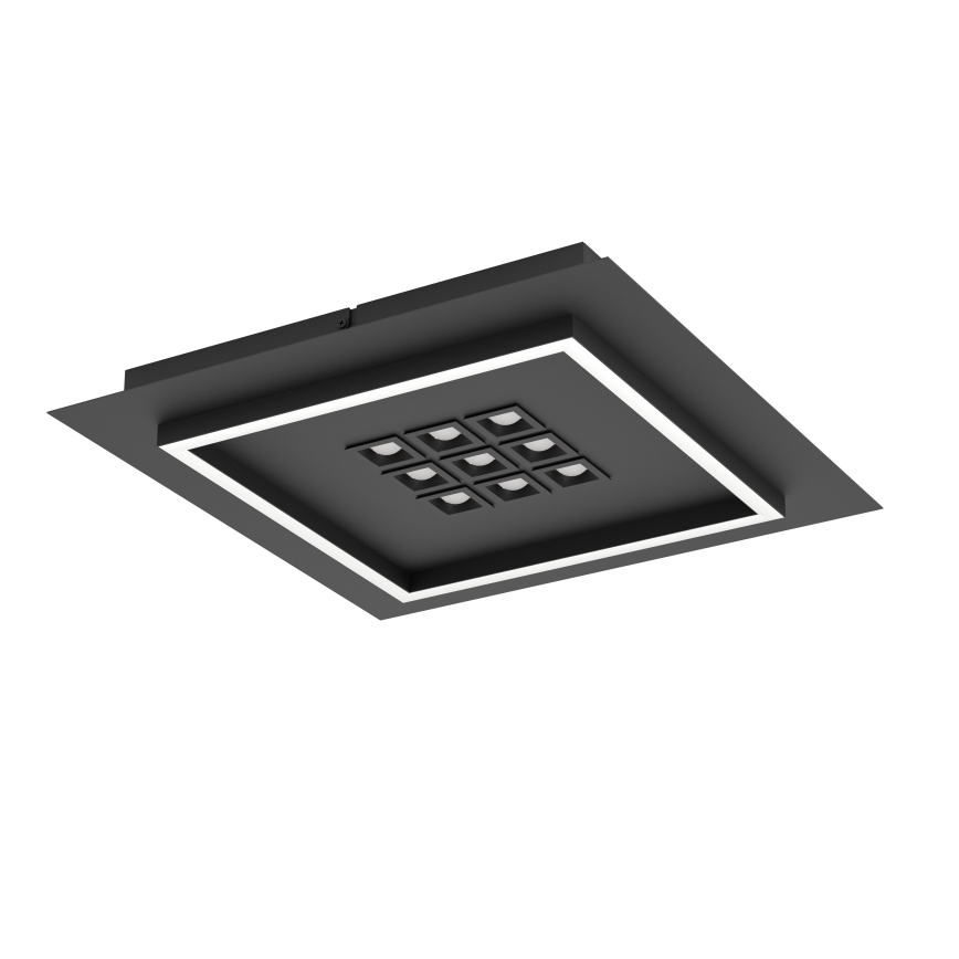 Eglo - LED Prigušiva stropna svjetiljka LED/21,4W/230V 2700-6500K crna + daljinski upravljač