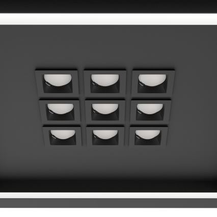 Eglo - LED Prigušiva stropna svjetiljka LED/21,4W/230V 2700-6500K crna + daljinski upravljač