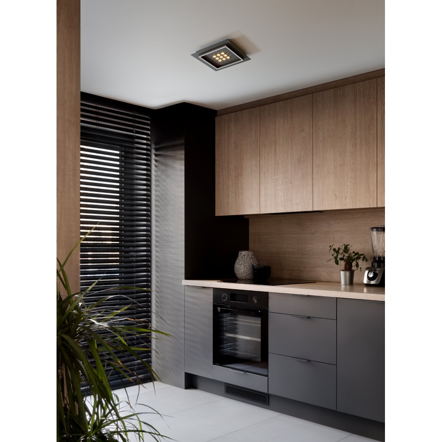 Eglo - LED Prigušiva stropna svjetiljka LED/21,4W/230V 2700-6500K crna + daljinski upravljač