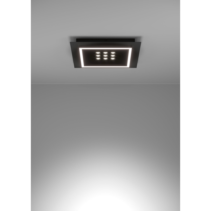 Eglo - LED Prigušiva stropna svjetiljka LED/21,4W/230V 2700-6500K crna + daljinski upravljač