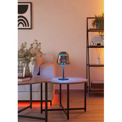 Eglo - LED RGBW prigušiva stolna lampa LED/7,7W/230V 2700-6500K zadimljena