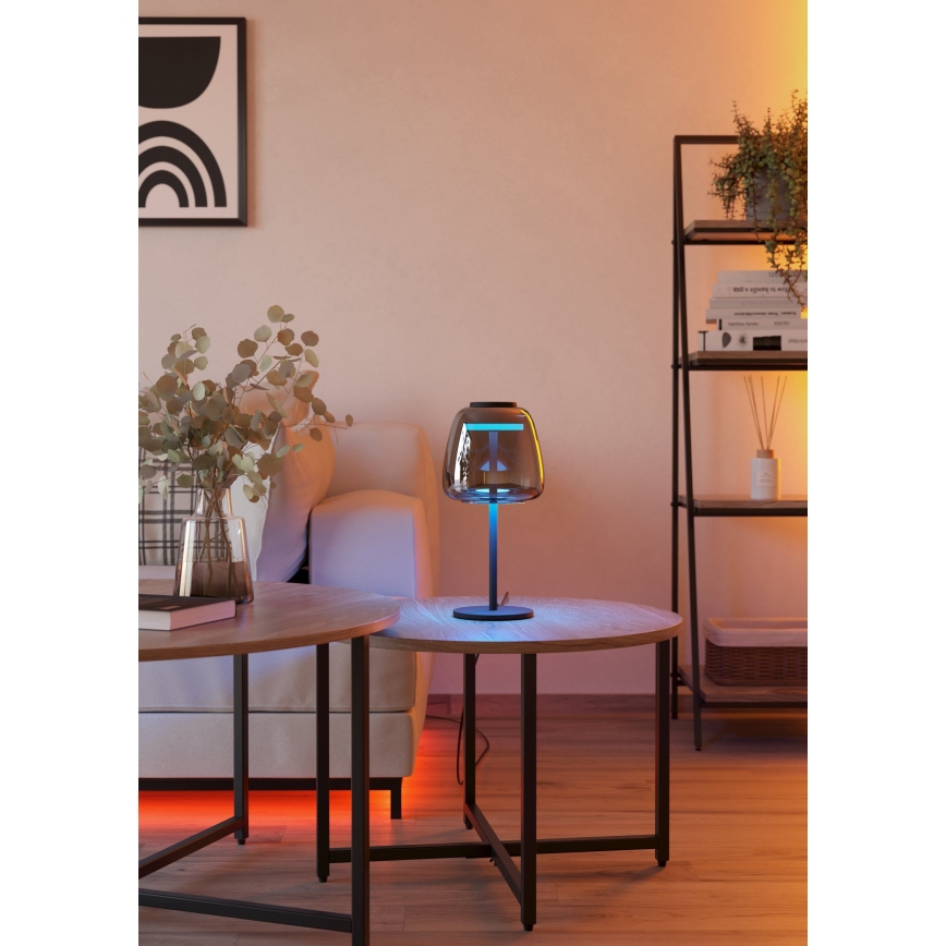 Eglo - LED RGBW prigušiva stolna lampa LED/7,7W/230V 2700-6500K zadimljena