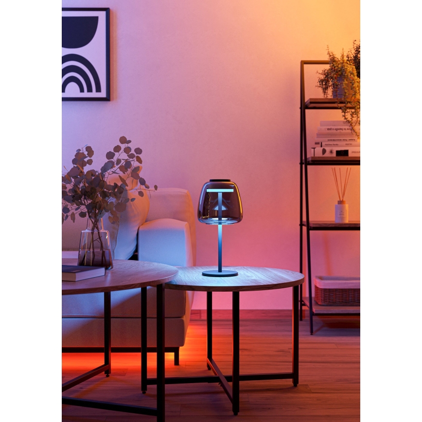 Eglo - LED RGBW prigušiva stolna lampa LED/7,7W/230V 2700-6500K zadimljena