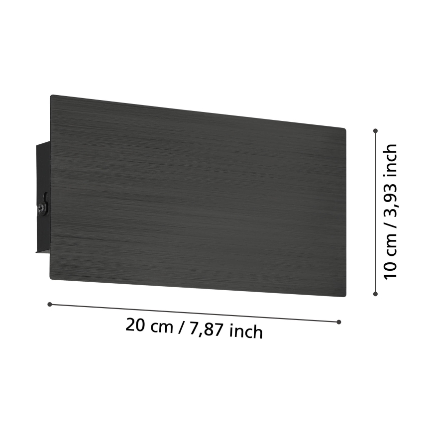 Eglo - LED Zidna svjetiljka LED/6W/230V 3000K crna