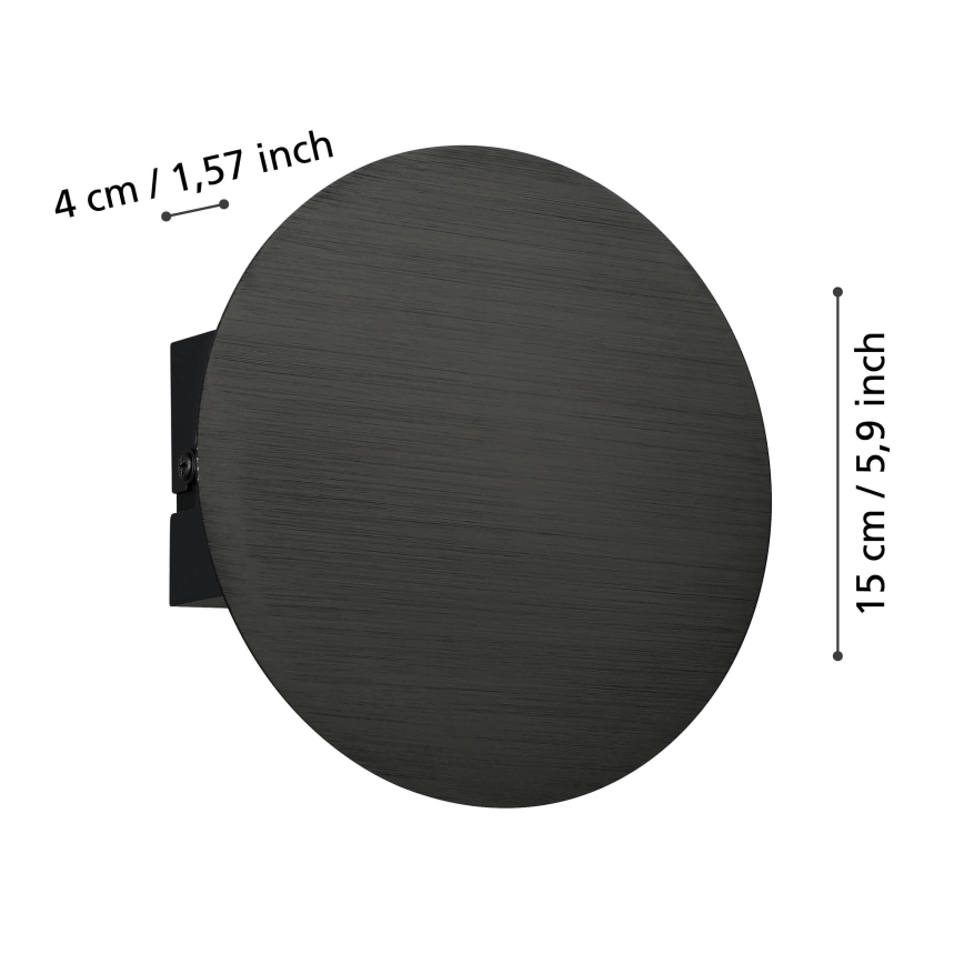 Eglo - LED Zidna svjetiljka LED/4W/230V 3000K crna