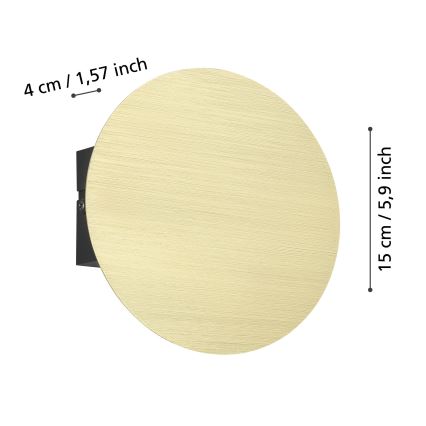 Eglo - LED Zidna svjetiljka LED/4W/230V 3000K zlatna