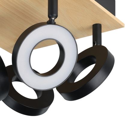 Eglo - LED spot svjetiljka 4xLED/4,2W/230V crna/smeđa