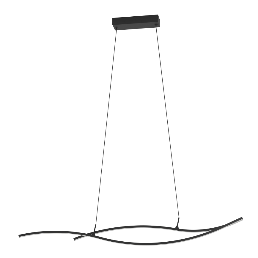 Eglo - LED Luster na sajli LED/20W/230V 4000K crna
