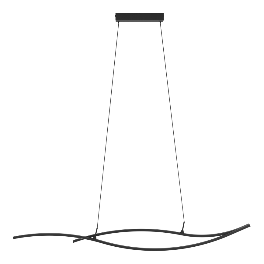 Eglo - LED Luster na sajli LED/20W/230V 4000K crna