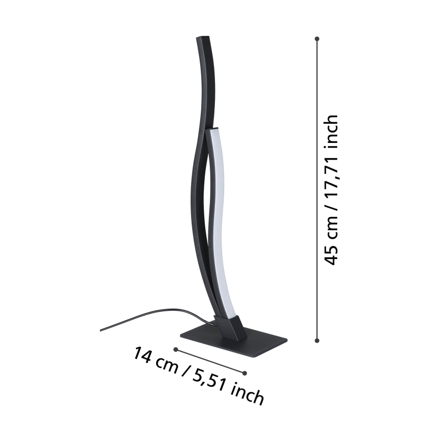 Eglo - LED Stolna lampa LED/12W/230V 4000K crna
